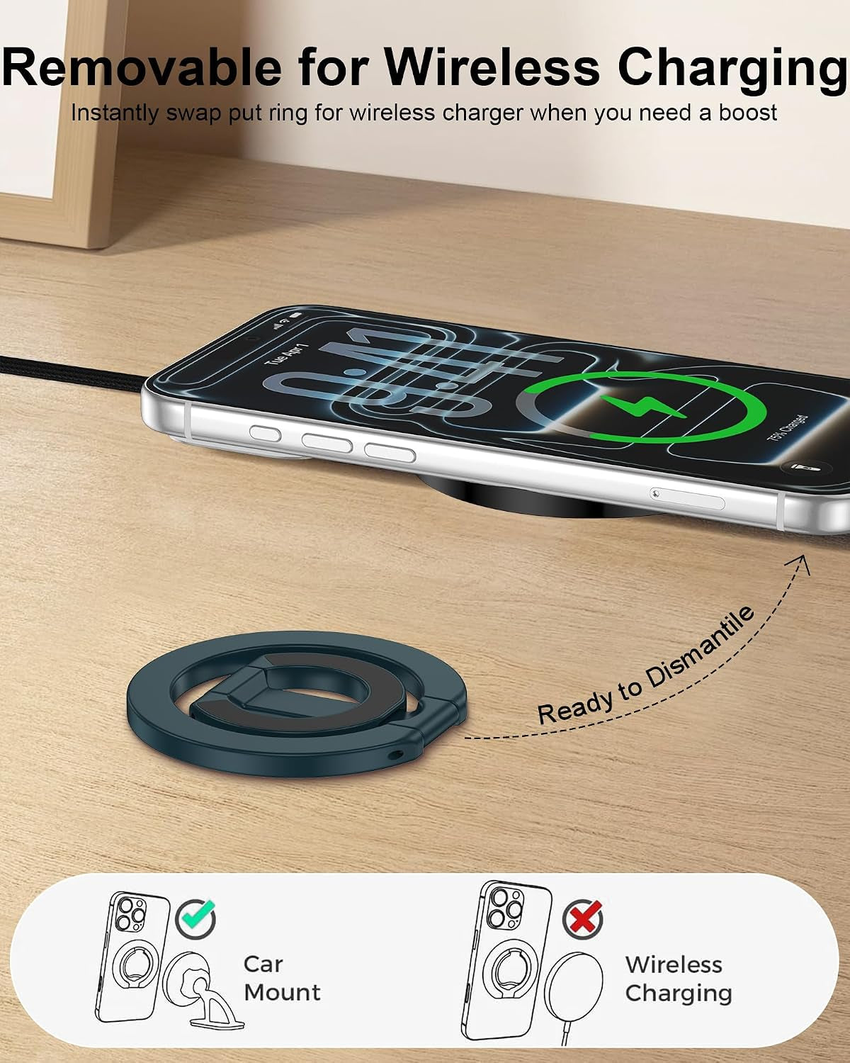 Mag Safe Phone Grip for Iphone 17 Pro Max Apple Magsafe Foldable Kickstand