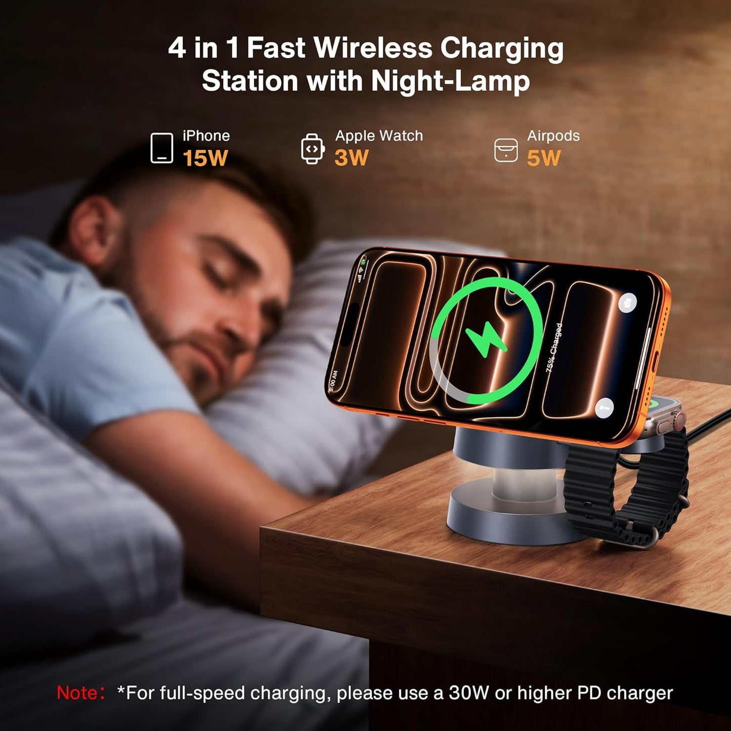 3 in 1 Wireless Charger for Apple Iphone Magsafe Charging Station