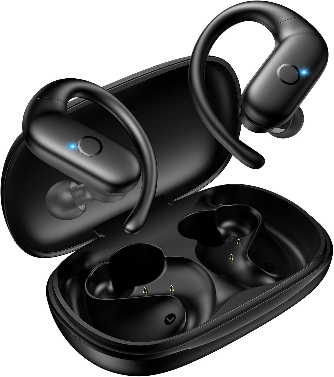 Sport Wireless Earbuds,60Hrs BT5.4 ENC IPX7 Waterproof Earhooks Deep Bass