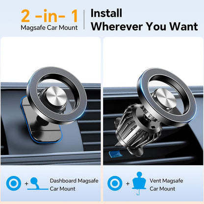 for Magsafe Car Mount,Magnetic Car Phone Holder Mount Air Vent Dash