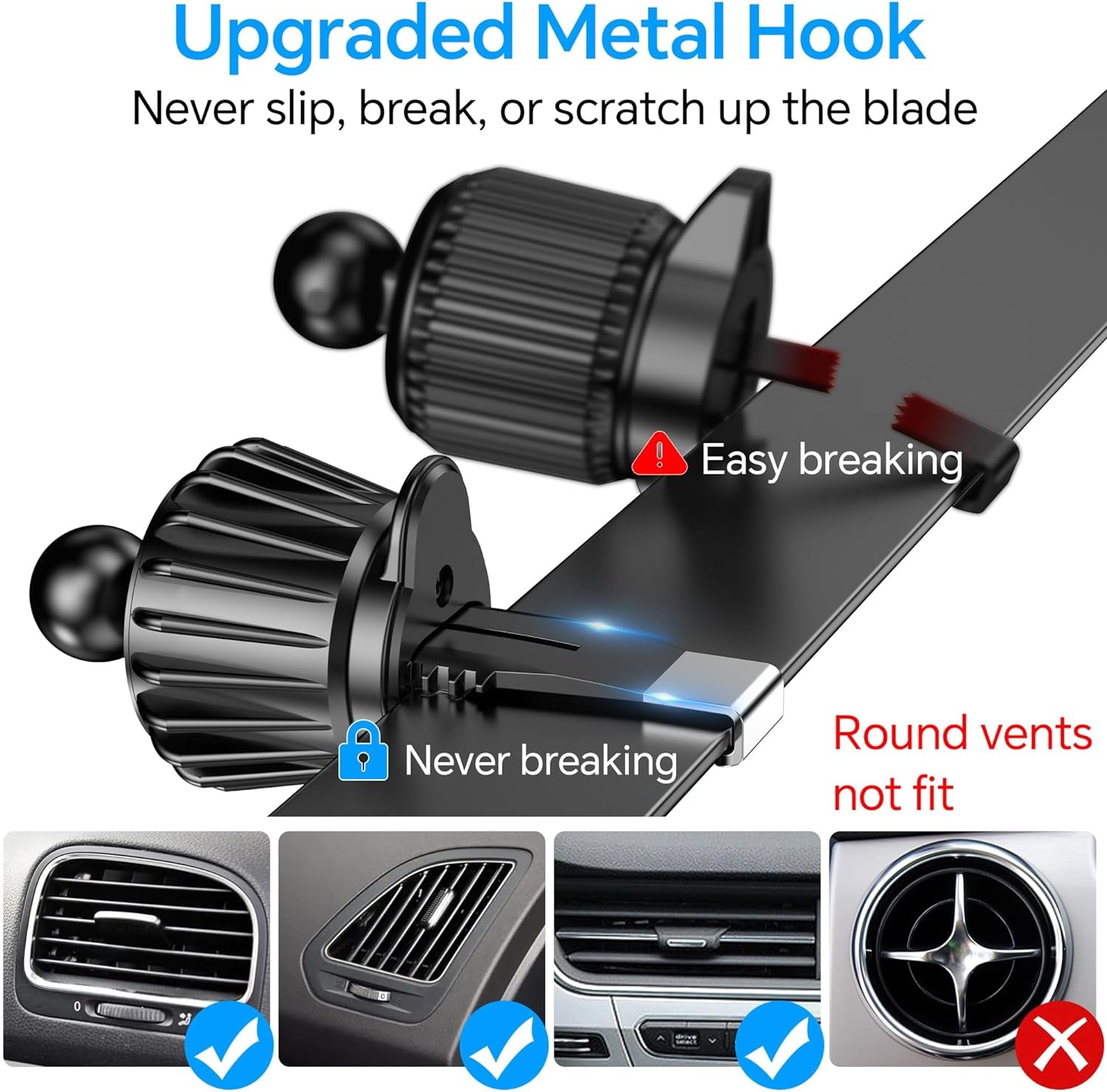 for Magsafe Car Mount,Magnetic Car Phone Holder Mount Air Vent Dash